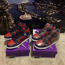 Nike Supreme + Nike Dunk High “by Any Means Navy”