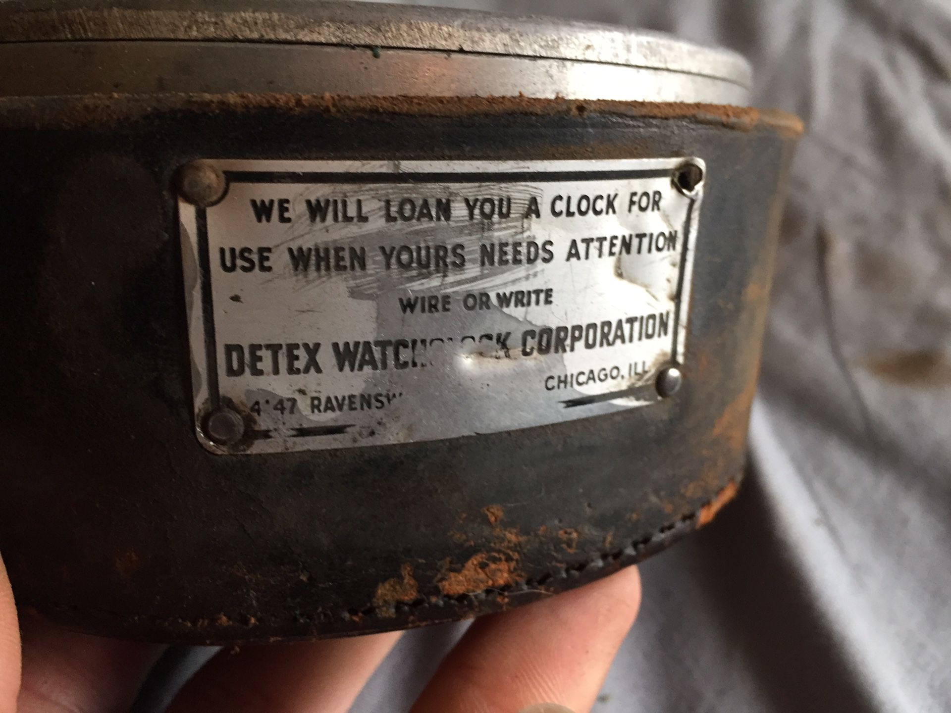 Vintage antique Detex Alert night watchman‘s clock