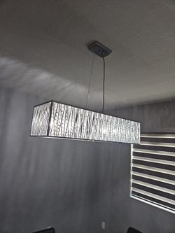 Chandalier Dininig LIGHT chrome With chandelier 7 Lights. 10x8x34  and Pendant 16x16 Matching Light