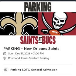 Tampa Bay Buccaneers Vs New Orleans Saints PARKING