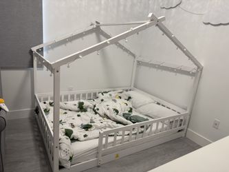 Cama Para Niños Blanca Tamaño Full