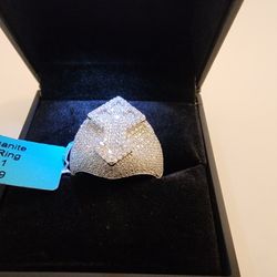 .925 &💎 Moissanite 💎 Mens Ring