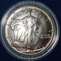 1988 proof American Eagle in double box with paperwork