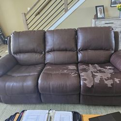 Couch / Sofa With 2 Power Recliners