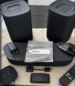 Roku speaker set with remote and the Roku USB