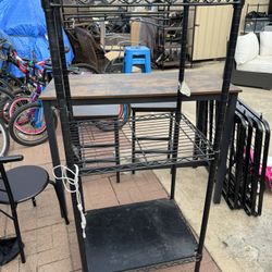 Black 3 Tier Wire Shelf 