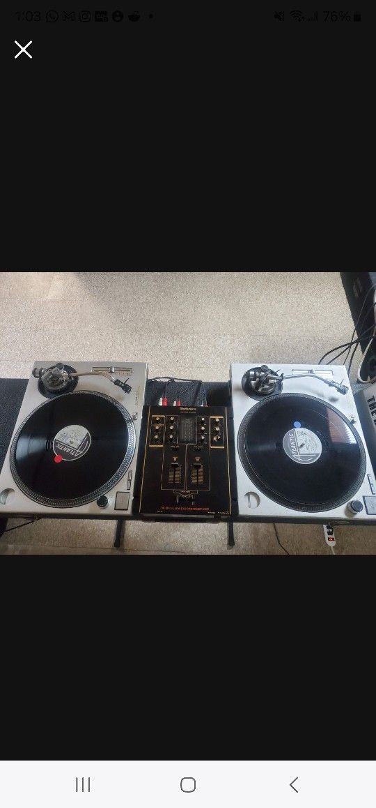 2 Technics 1200 MKII TURNTABLES PAIR