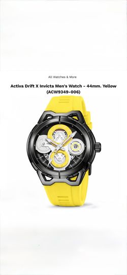 ACW9349-006 - Activa Drift X Invicta Men's Watch - 44mm, Yellow (ACW9349-006)