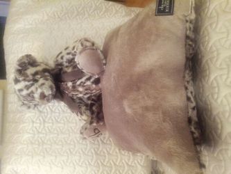 Dennis Basso Teddy Bear and coordinating pillow