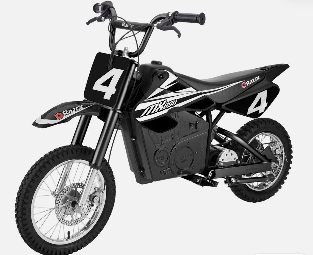 Razor MX650 Dirt Rocket High-Torque Electric Motocross Dirt Bike, 17 MPH, Black