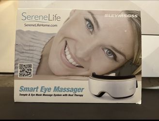 SereneLife SLEYMSG55 Smart Eye Massager, Temple & Eye Mask with Heat Therapy