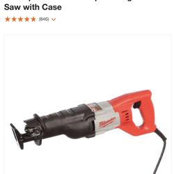 Milwaukee 12 Amp SAWZALL Reciprocating Saw with Case