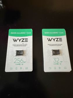 Wyze Micro sdxc card 256GB, 128GB, 32GB