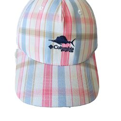 Columbia Super Bonehead Mesh Baseball Cap Snapback Beige,White Pink Blue Plaid
Performance Fishing Gear 
Excellent condition 
Size Small