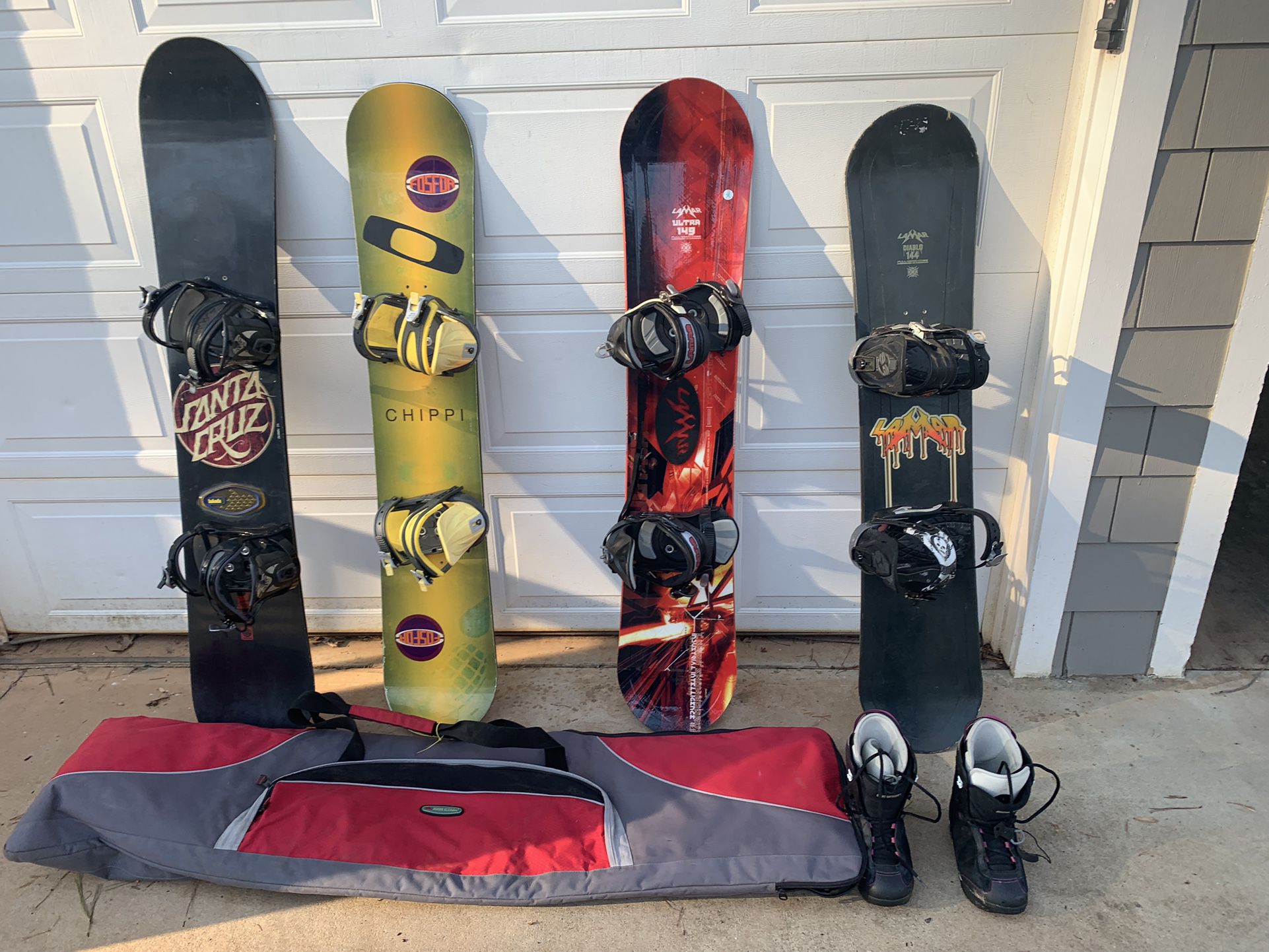 Snowboards. And Boots 7.5w