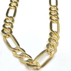14k Oro Amarillo Estilo Figaro Preciosa