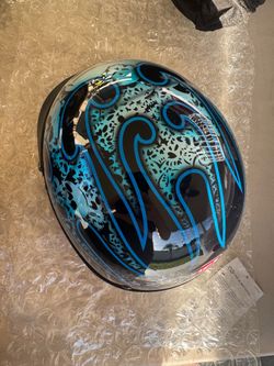 Custom Painted Half Motorcycle Helmet