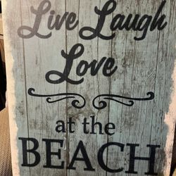 Live Laugh Love At The Beach Plaque