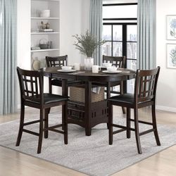 Beautiful 5-Piece Counter Height Dining Set. 