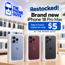 Grab The Brand New iPhone 18 Pro Max Unlocked for $5 Down Today