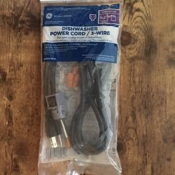 GE Dishwasher Power Cord 3-wire Universal 5.4’ WX09X70910 