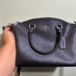 Authentic Coach Sadie Satchel Blue/Navy