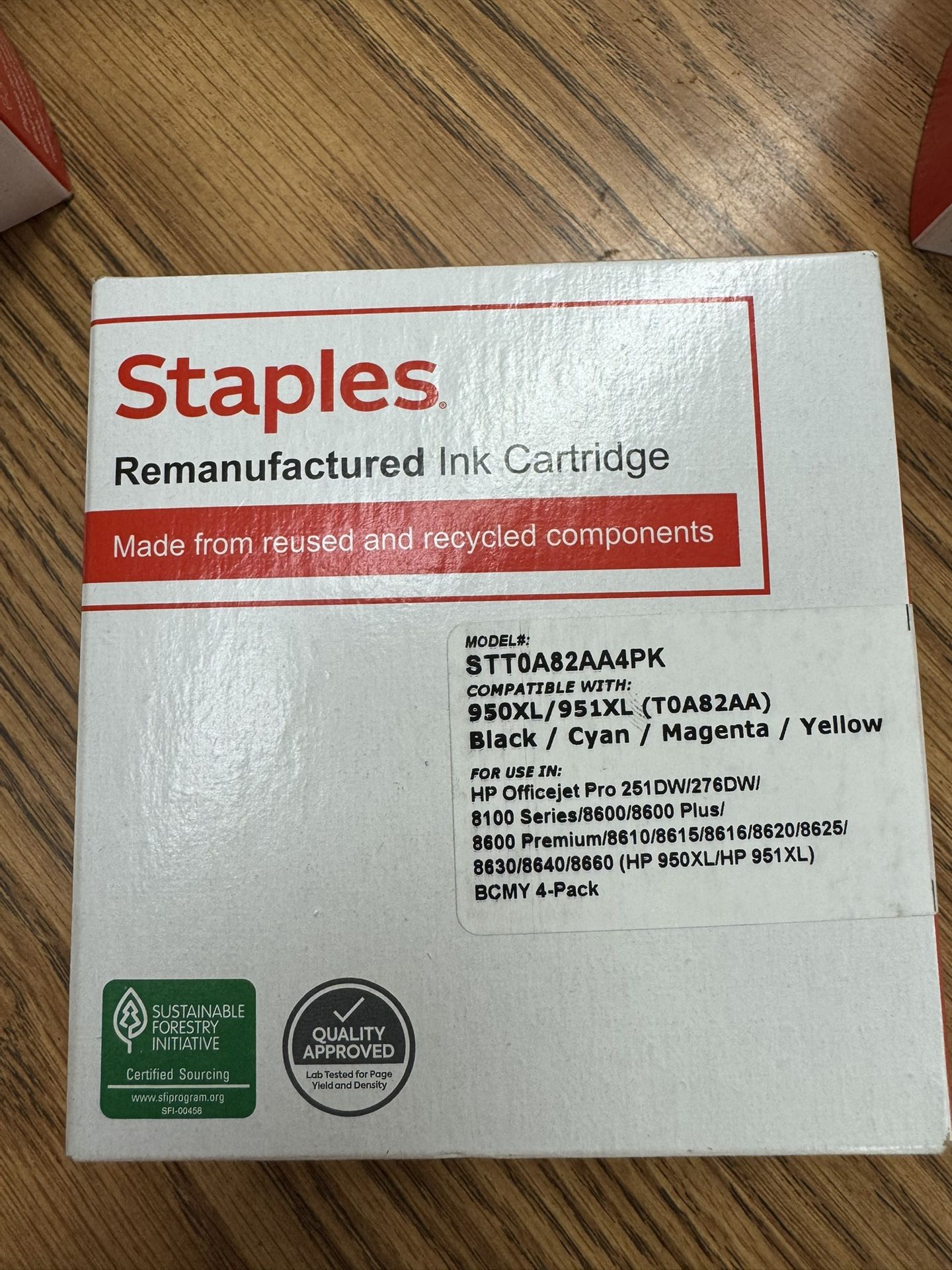 Staples Remanufactured ink cartridge