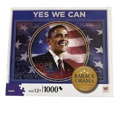 NEW 1000 PIECE JIGSAW PUZZLE YES WE CAN PRESIDENT BARACK OBAMA SEALED MINT