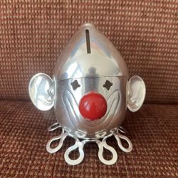 Antique 1930s Tin Clown Coin Bank