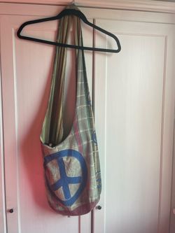 Boho Peace Sign Crossbody  Bag