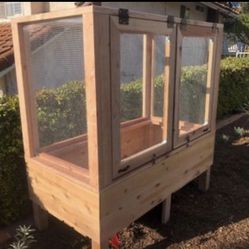 Woodworking Project Outdoor Planter Box With Cedar Redwood Custom Beautiful Gorgeous Garden Bed AC unit pool equipment heater cover