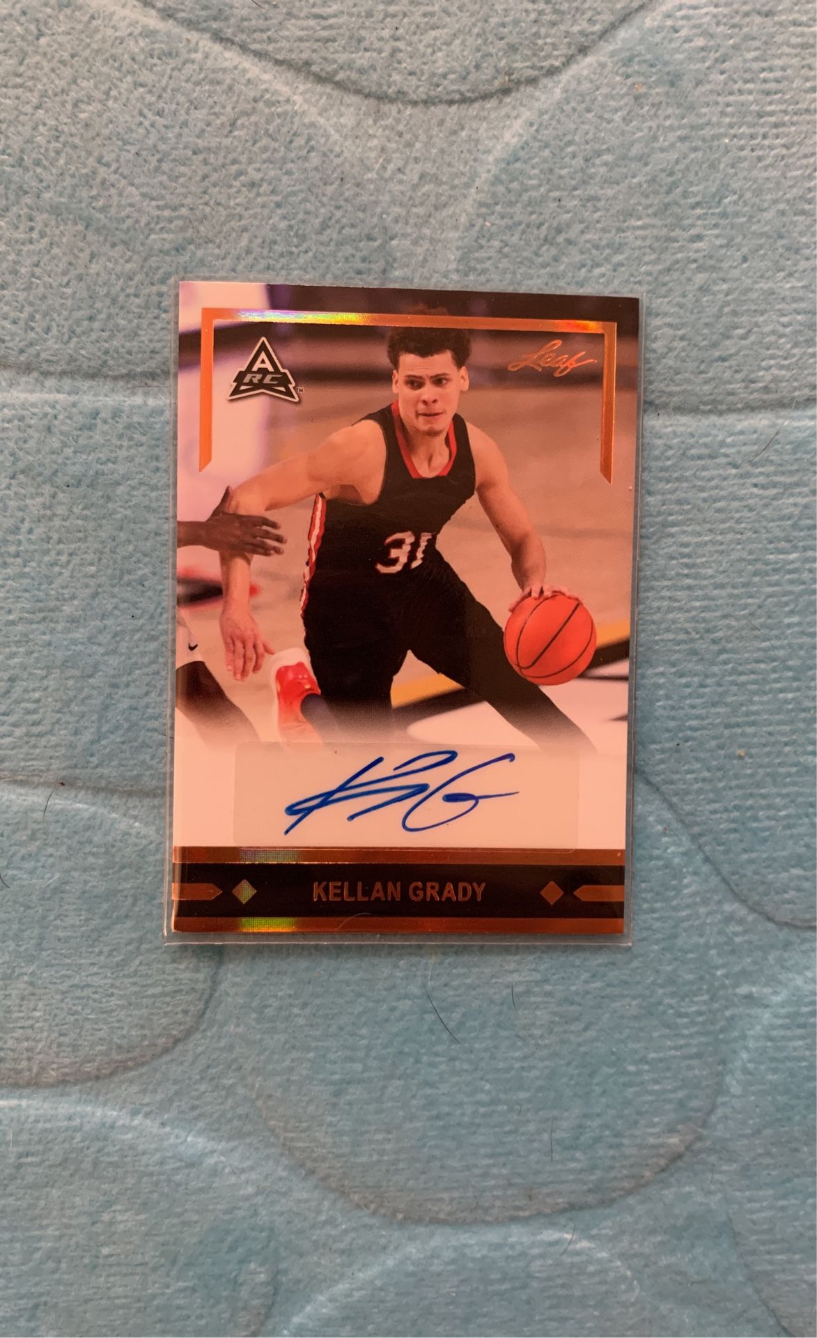 2022 Leaf Gold Rookies Kellan Grady #GLR-KG1 Autographed Rookie Card