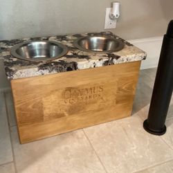 Dog Food And Water Bowls. Custom Made 