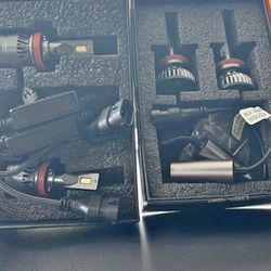 9005 9006 LED Headlight Bulbs, 24000LM Ultra Bright HB3 HB4 Combo 6500K Cool White All-in-One Hi/Lo Beam Light Conversion Kit White Light 