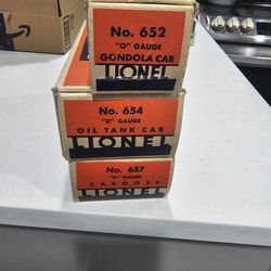 Lionel Prewar 651 654 657 Frieghts! Beautiful & Boxes!