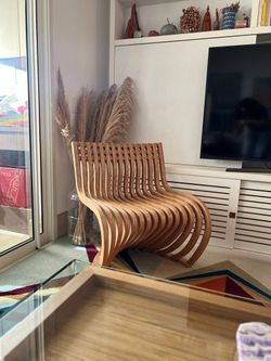 Pantosh Wood Accent Chair Oak