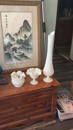 Fenton milk glass
