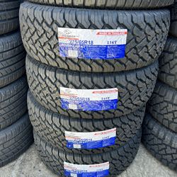 275/65R18 Atlander All Terrain Set of brand new tires installed and balanced, set de llantas nuevas instaladas y balanceadas