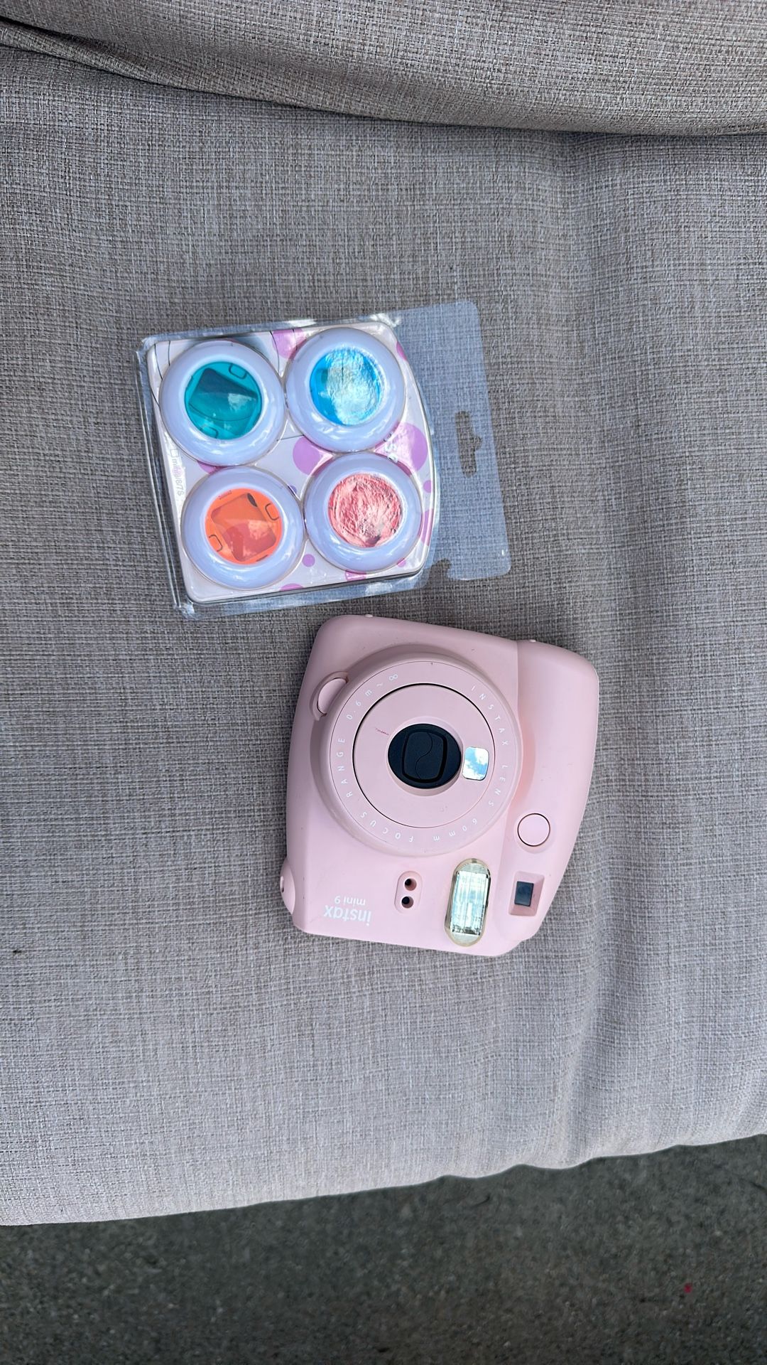 Instax Mini 9 Instant Camera (Pink) With 4 Colors Close-up Lens Filter Set Kit