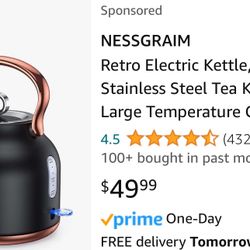 Nessgraim Retro Electric Kettle 