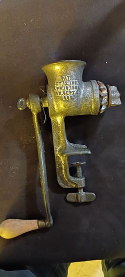 Antique Cast Iron Hand Crank Meat Grinder
