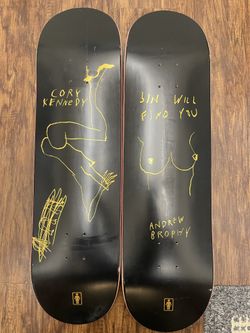 Brand New (Rare) Two 8.3 Girl X Stef Mitchell Skateboard Deck.