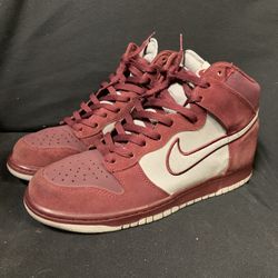 Nike Dunk High Maroon 3M Reflector Size 11.5 Men’s RARE Burgundy and Reflective 3M Pretty Good condition