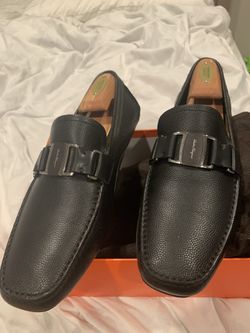 Salvatore Ferragamo Sardegna Loafers Drivers in Black 9.5 EE (9.5-10 US Mens)