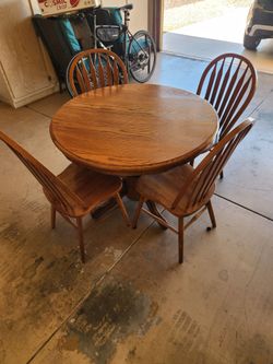 Oak table and chairs