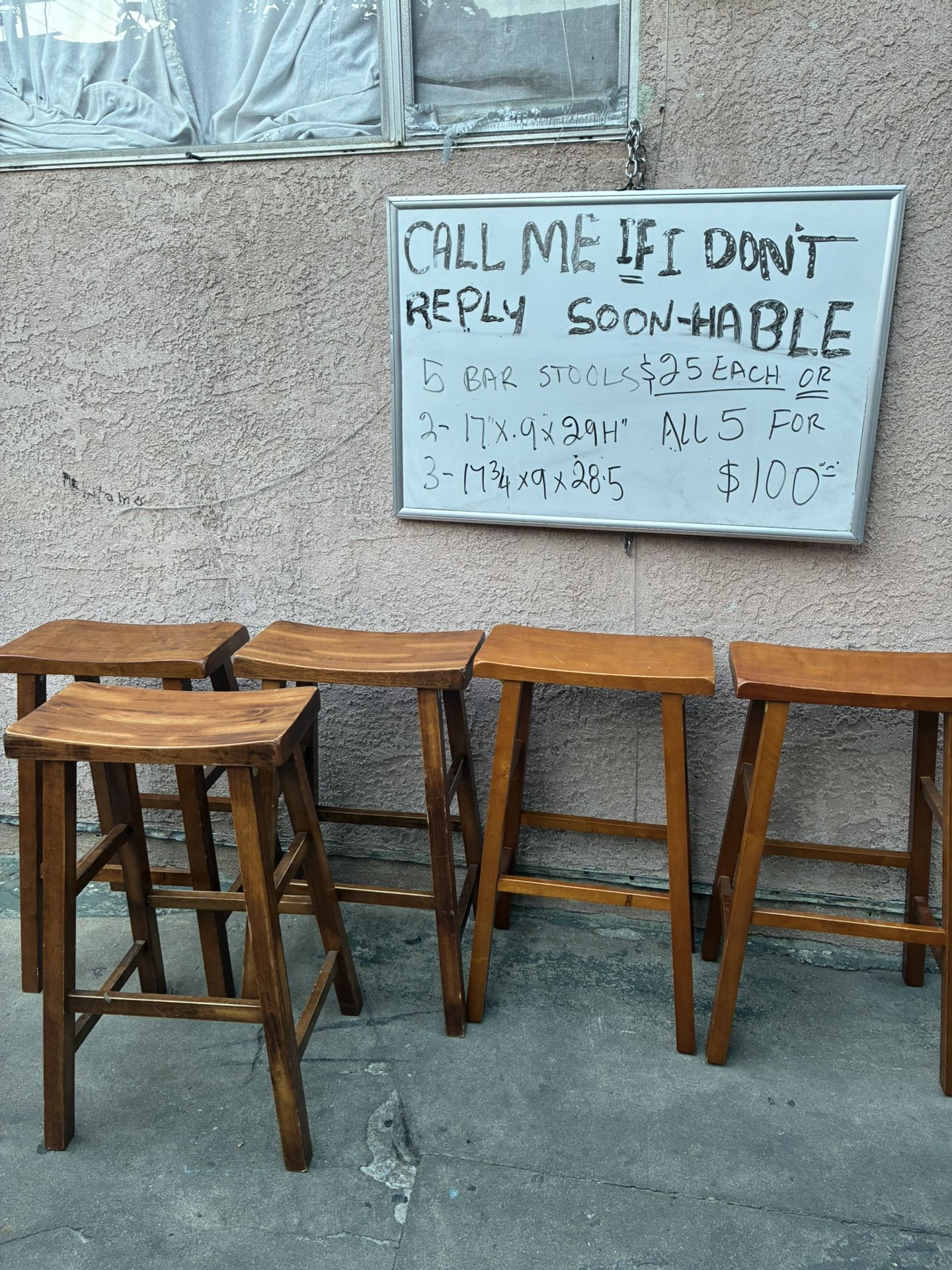 5  Wooden Stools Bars $25 Each It All 5 For 100