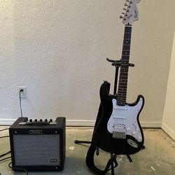 Squire Electric Guitar And Fender G-Dec Amp 