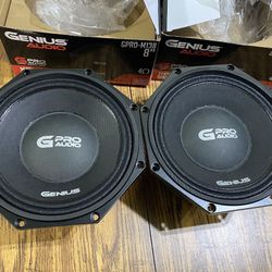 New Pair 8” Genius Audio Midrange/Midbass Speakers 