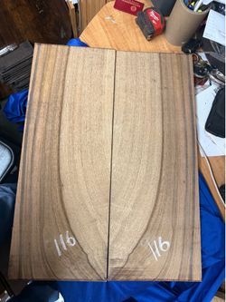 Figured mango bookmatch sets backs and sides . Prices of each sets here