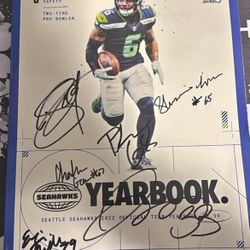 2022 Seattle Seahawks Team Yearbook w/ Player Autographs – Rare NFL Collectible